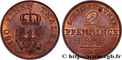 ALEMANIA - PRUSIA 2 Pfenninge Royaume de Prusse écu à l’aigle 1855 Berlin