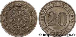 GERMANY 20 Pfennig 1888 Hambourg