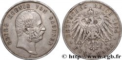 ALLEMAGNE - ROYAUME DE SAXE - GEORGES 5 Mark  1904 Muldenhütten 