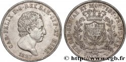 ITALIA - REINO DE CERDEÑA  - CARLO FÉLIX 5 Lire 1827 Turin