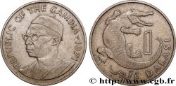 GAMBIA 1 Dalasi emblème / crocodile 1971  BB 
