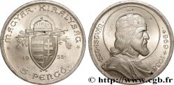 UNGHERIA 5 Pengo 900e anniversaire de la mort de St Stephan 1938 Budapest