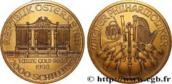 INVESTMENT GOLD 1 Oz - 2000 Schilling LE PHILARMONIQUE DE VIENNE 1998 Vienne