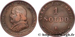VATICAN ET ÉTATS PONTIFICAUX 1 Soldo Pie IX an XXI buste large 1867 Rome