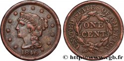 STATI UNITI D AMERICA 1 Cent Liberté “Braided Hair” 1846 Philadelphie