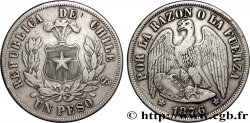 CHILE 1 Peso condor 1876 Santiago - S°