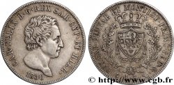 ITALIA - REINO DE CERDEÑA  - CARLO FÉLIX 5 Lire  1830 Turin