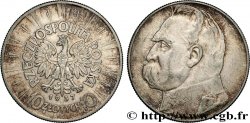 POLOGNE 10 Zlotych Maréchal Pilsudski 1937 Varsovie