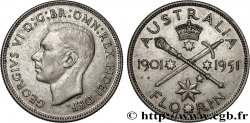 AUSTRALIE 1 Florin Georges VI 50e anniversaire du Commonwealth d’Australie 1951 Melbourne