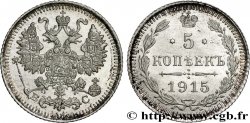 RUSIA 5 Kopecks aigle bicéphale 1915 Saint-Petersbourg