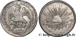 MÉXICO 8 Reales Aigle / bonnet phrygien sur soleil 1843 Zacatecas - Zs