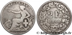 SUIZA 2 Francs Helvetia 1860 Berne