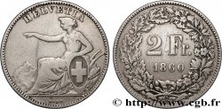 SVIZZERA  2 Francs Helvetia 1860 Berne