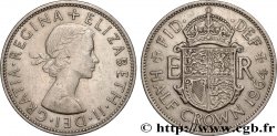 VEREINIGTEN KÖNIGREICH 1/2 Crown Élisabeth II 1962  SS 