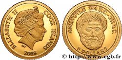 COOK ISLANDS 5 Dollars Proof Aristote 2008 