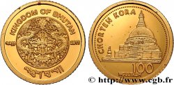 BHUTAN 100 Ngultrums Proof Chorten Kora 2011 