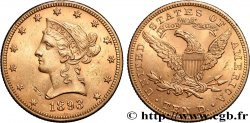 INVESTMENT GOLD 10 Dollars  Liberty  1893 Philadelphie