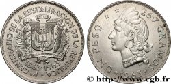 DOMINICAN REPUBLIC 1 Peso Centenaire de la restauration de la République 1963 