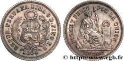 PERú 1 Dinero 1864 Lima