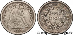 ÉTATS-UNIS D AMÉRIQUE Dime Liberté assise variété avec draperie 1841 Nouvelle-Orléans