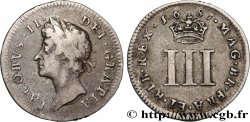 UNITED KINGDOM 3 Pence Jacques II 1687 