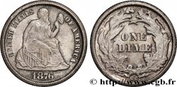 ESTADOS UNIDOS DE AMÉRICA 1 Dime Liberté assise 1876 Carson City