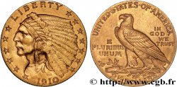 UNITED STATES OF AMERICA 2 1/2 Dollars “tête d’indien”  1910 Philadelphie