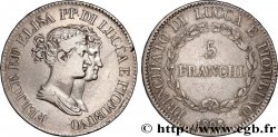 ITALY - PRINCIPALTY OF LUCCA AND PIOMBINO - FELIX BACCIOCHI AND ELISA BONAPARTE 5 Franchi  1808 Florence