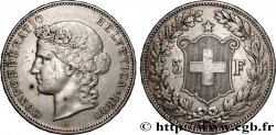 SWITZERLAND 5 Francs Helvetia 1890 Berne