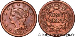 UNITED STATES OF AMERICA 1 Cent Liberté “Braided Hair” 1844 Philadelphie