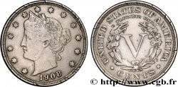 UNITED STATES OF AMERICA 5 Cents Liberty 1908 Philadelphie