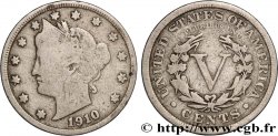 UNITED STATES OF AMERICA 5 Cents Liberty Nickel 1910 Philadelphie