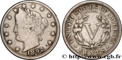 UNITED STATES OF AMERICA 5 Cents “Liberté” 1892 Philadelphie