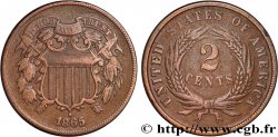 ESTADOS UNIDOS DE AMÉRICA 2 Cents Bouclier 1865 Philadelphie