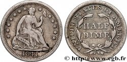 UNITED STATES OF AMERICA 1/2 Dime (5 Cents) Liberté assise variété avec draperie 1841 Philadelphie