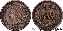 STATI UNITI D AMERICA 1 Cent tête d’indien 2e type 1863 Philadelphie