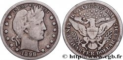 UNITED STATES OF AMERICA 1/4 Dollar Barber 1898 Philadelphie