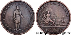 CANADA 2 Sous (1 Penny) Province du Bas Canada Québec Bank 1852 Boulton & Watt