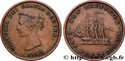 CANADA - NOUVEAU BRUNSWICK 1/2 Penny Victoria 1843 