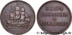 BRITISH TOKENS OR JETTONS 1/2 Penny - Ships Colonies n.d. 