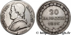 VATICAN ET ÉTATS PONTIFICAUX 20 Baiocchi Pie IX an IV 1850 Rome