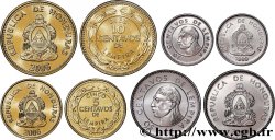 HONDURAS Lot 4 monnaies 5, 10, 20 et 50 Centavos de Lempira 1999-2006 