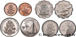 BAHAMAS Lot de 4 monnaies 2010-2015 