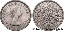 UNITED KINGDOM 1 Florin (2 Shillings) Elisabeth II 1955 