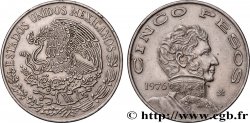 MEXIQUE 5 Pesos Vicente Guerrero variété à petite date 1976 Mexico SUP 