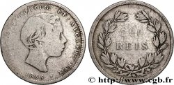 PORTUGAL 200 Réis Pierre V (Pedro) tête d’enfant 1855 