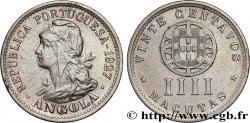 ANGOLA 20 Centavos - IIII Macutas monnayage colonial Portugais 1927 