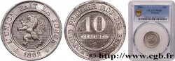 BELGIUM 10 Centimes lion 1862 