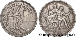 SUIZA 5 Francs, concours de Tir de Lugano 1883 