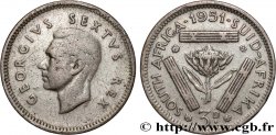 SOUTH AFRICA 3 Pence Georges VI 1951 Pretoria VF 